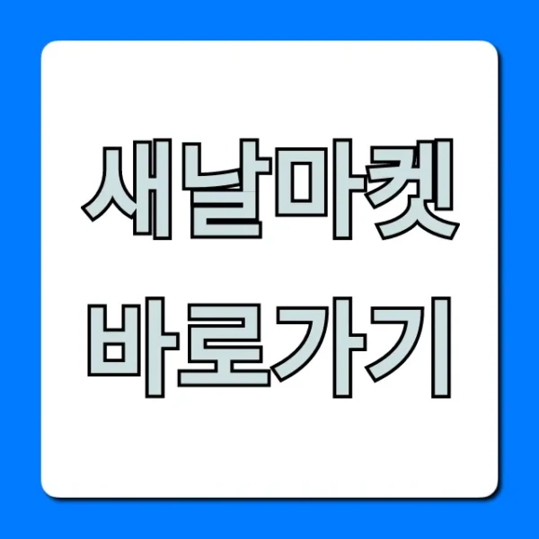 새날마켓 바로가기: 최저가 쇼핑 꿀팁 총정리