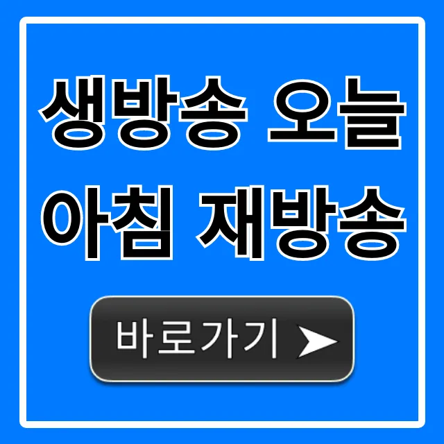 생방송 오늘아침 재방송 편성표 다시보기 꿀팁