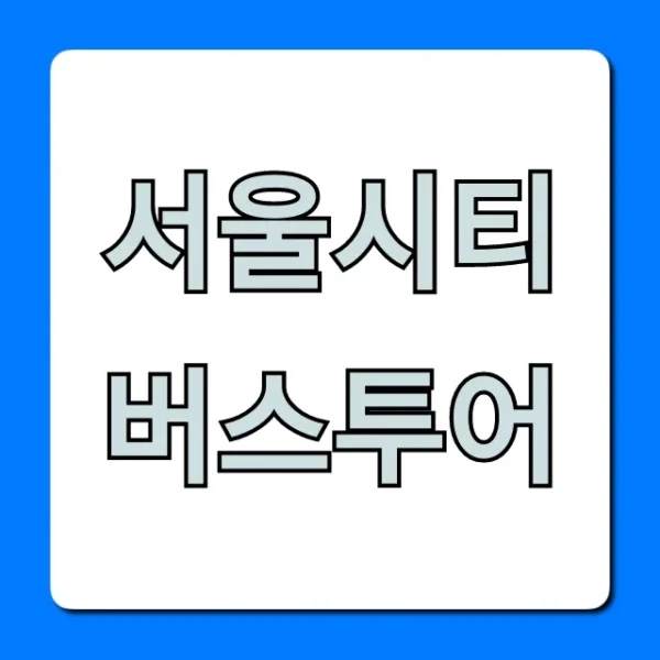 서울시티버스투어 코스 예약 완벽 가이드