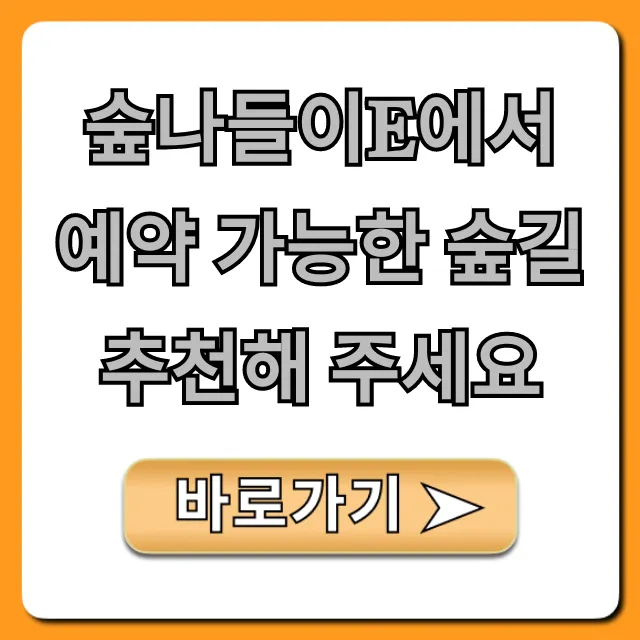 숲나들이e에서 예약 가능한 숲길 추천해 주세요 완벽 가이드