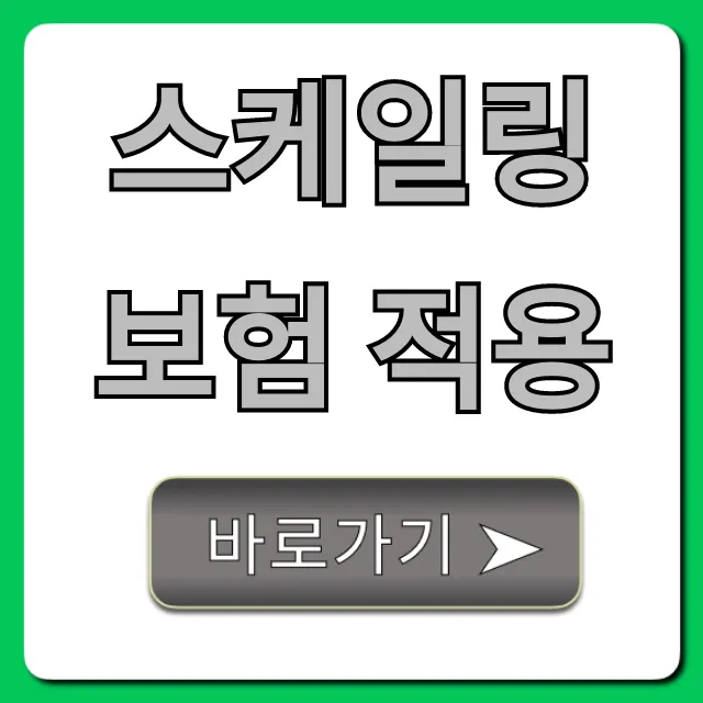 스케일링 보험 적용, 1년 주기 비용 혜택 총정리