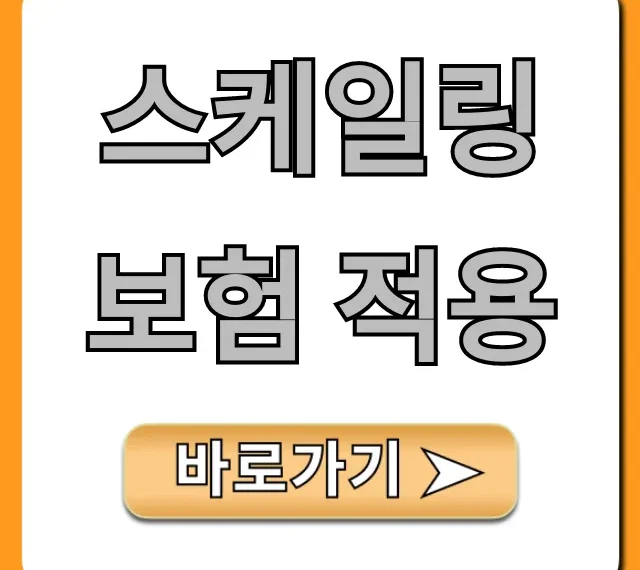 스케일링 보험 적용: 가격, 본인부담금 총정리