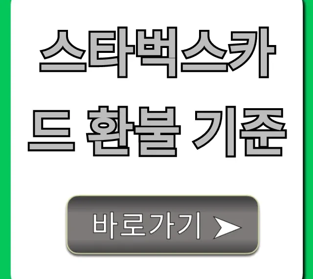 스타벅스카드 환불 기준, 잔액 신청 방법 총정리