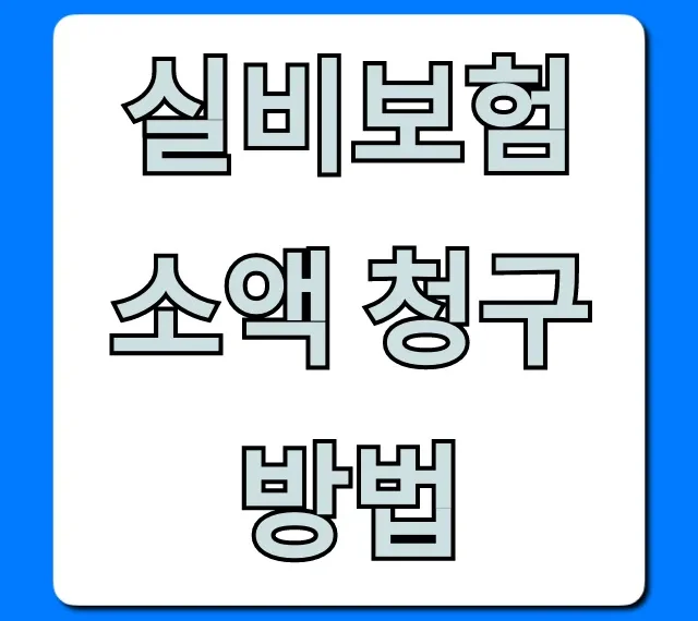 실비보험 소액 청구 방법, 모바일로 끝내는 꿀팁