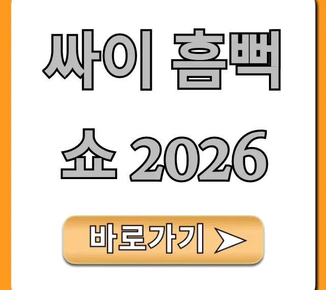 싸이 흠뻑쇼 2026 티켓팅 꿀팁 총정리