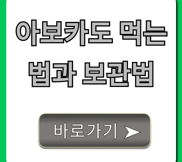 아보카도 먹는 법과 보관법: 완벽 꿀팁 총정리