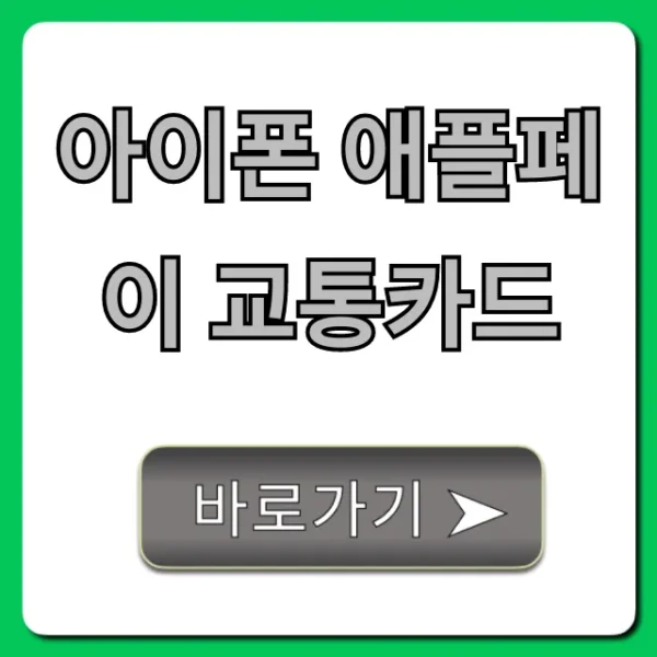 아이폰 애플페이 교통카드 등록 및 사용법 총정리