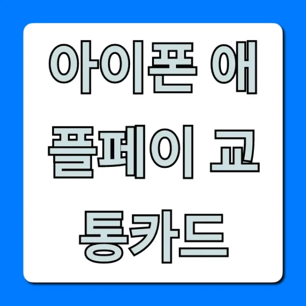 아이폰 애플페이 교통카드: 완벽 사용 가이드