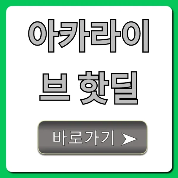 아카라이브 핫딜 최신 정보 총정리