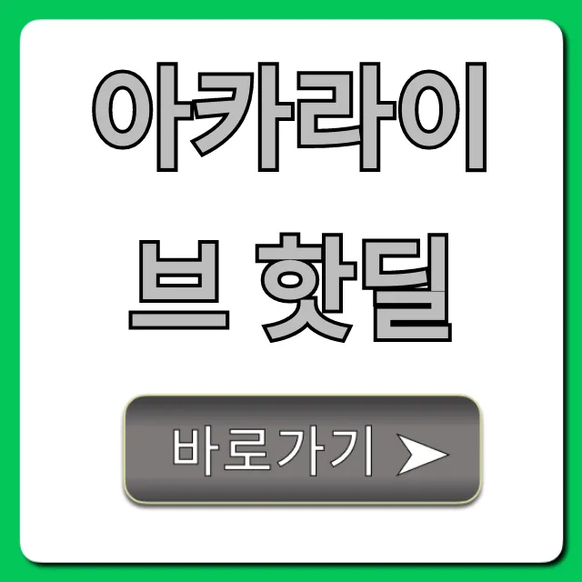 아카라이브 핫딜 최신 정보 총정리