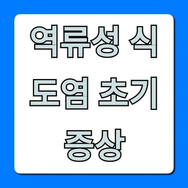 역류성 식도염 초기증상 5가지 자가진단 꿀팁