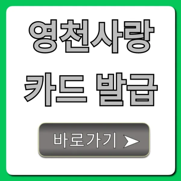 영천사랑카드 발급: 혜택부터 신청까지 완벽 가이드