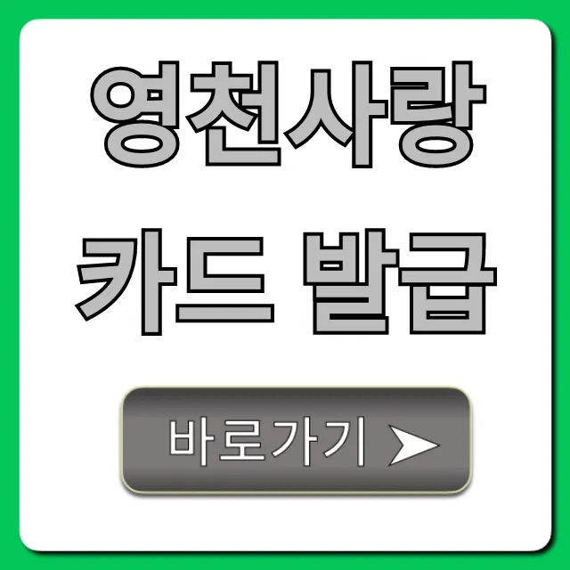 영천사랑카드 발급: 혜택부터 신청까지 완벽 가이드