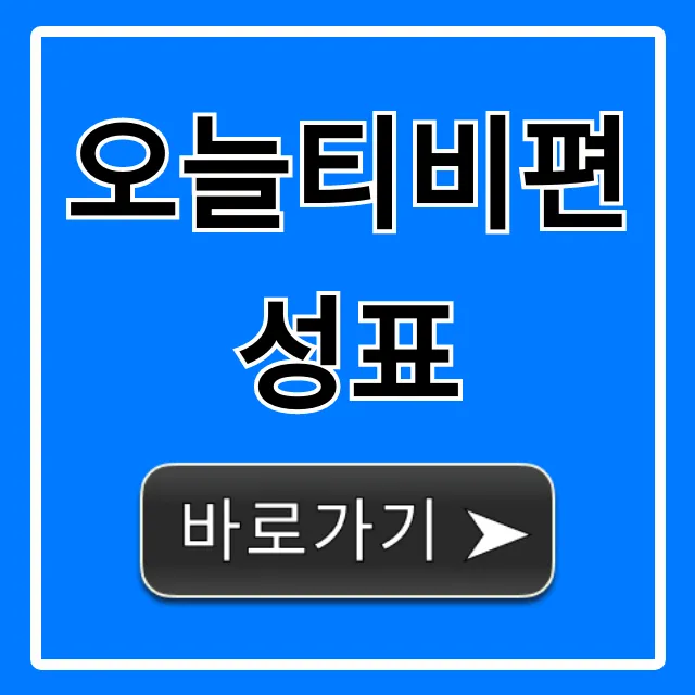 오늘티비편성표 실시간 방송 확인 꿀팁