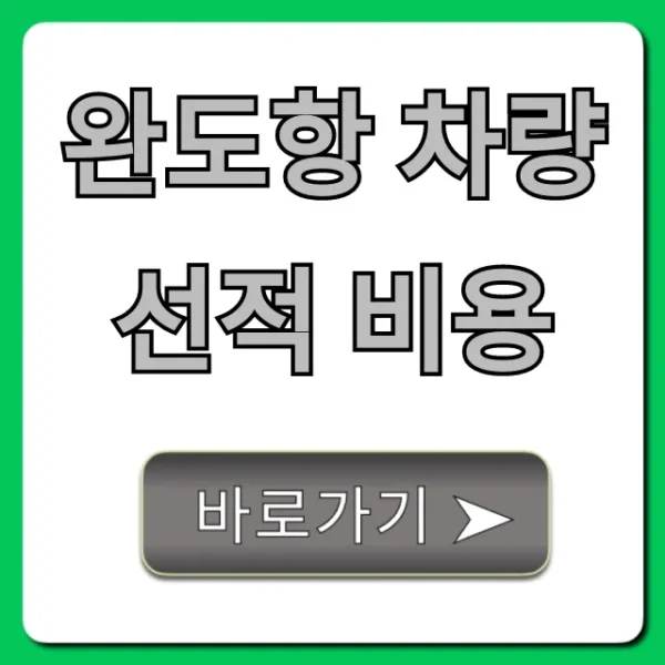 완도항 차량선적 비용: 최신 요금 총정리