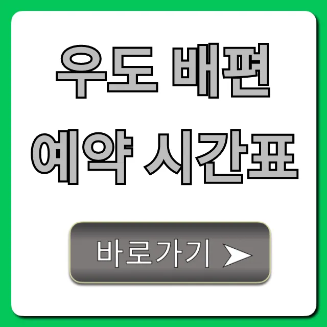 우도 배편 예약 시간표 최신 총정리