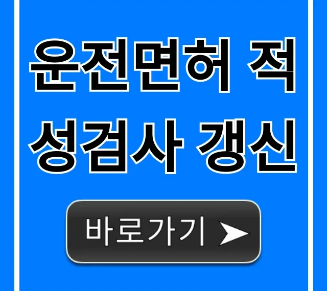 운전면허 적성검사 갱신, 기간/준비물/방법 조회 총정리