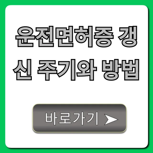운전면허증 갱신 주기와 방법, 과태료 없이 꿀팁 총정리
