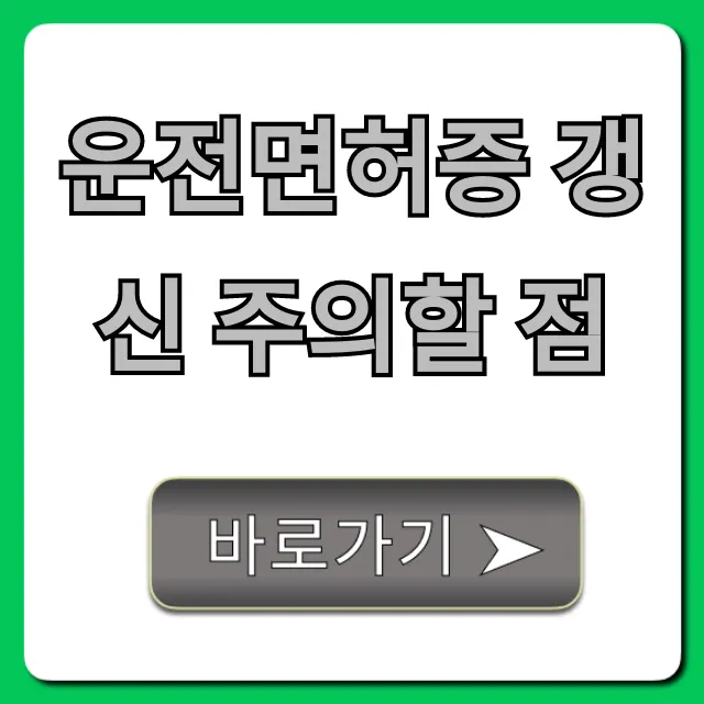 운전면허증 갱신 주의할 점, 과태료 피하는 꿀팁!