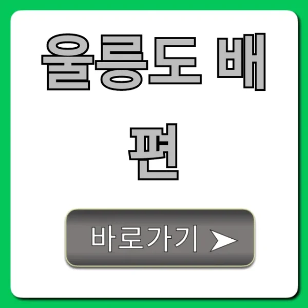 울릉도 배편 예약 가격 꿀팁! 총정리