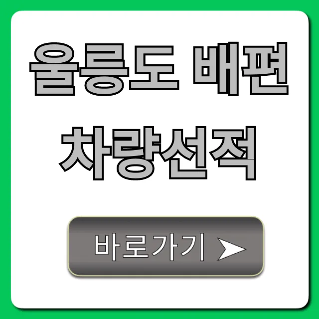 울릉도 배편 차량선적: 비용부터 예약까지 총정리