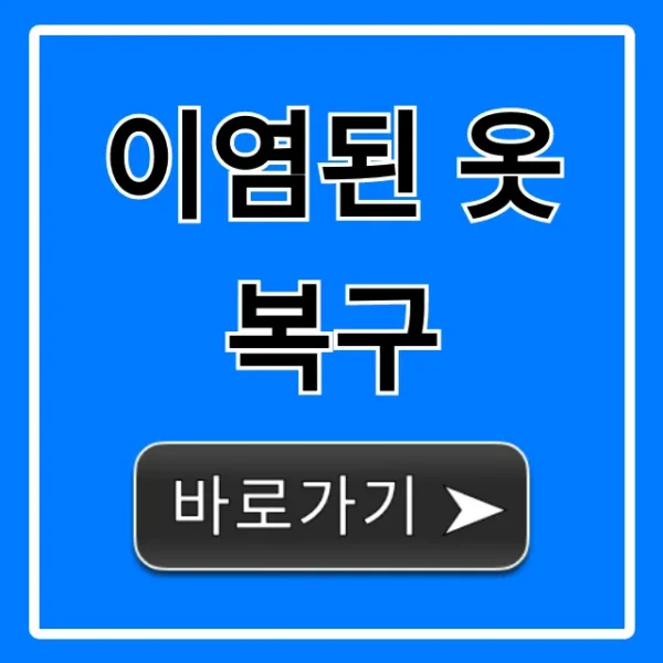 이염된 옷 복구, 셀프부터 전문 업체까지 총정리