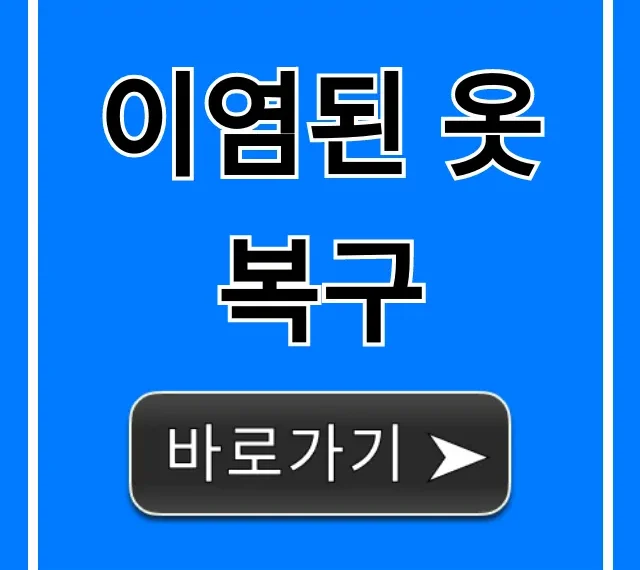 이염된 옷 복구, 셀프부터 전문 업체까지 총정리