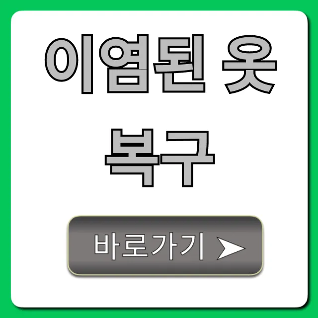 이염된 옷 복구 집에서 완벽 가이드