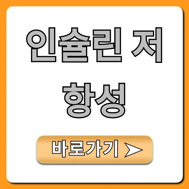 인슐린 저항성 완벽 가이드: 증상부터 개선 식단까지