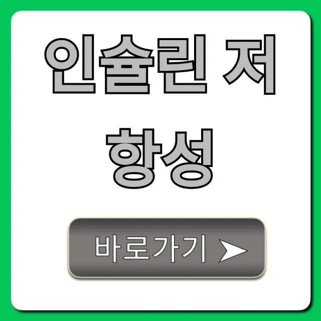 인슐린 저항성, 원인·증상·개선 총정리 가이드