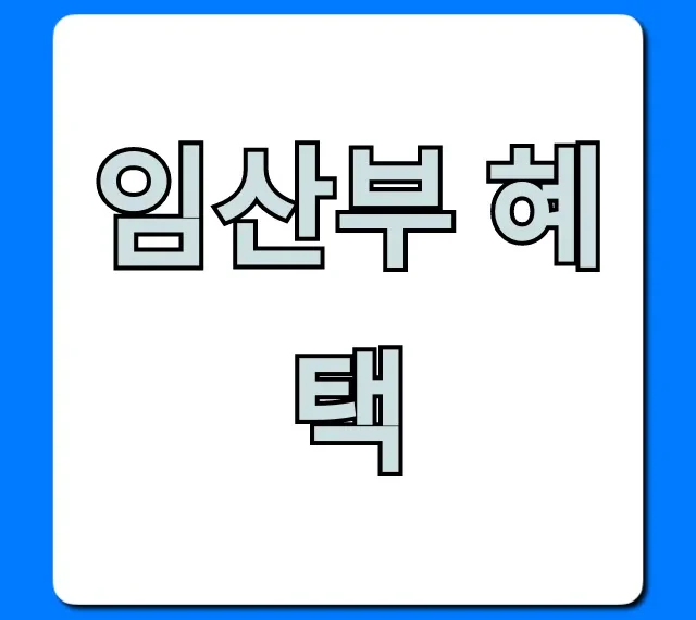 임산부 혜택 총정리! 정부 지원금 신청 꿀팁