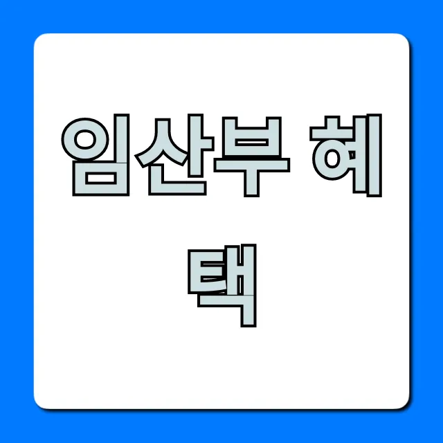 임산부 혜택 총정리! 정부 지원금 신청 꿀팁