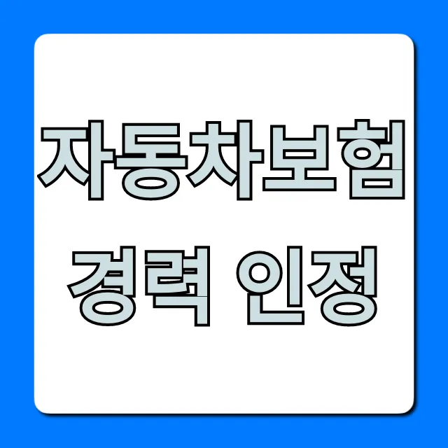 자동차보험 경력 인정: 할인 조회 완벽 가이드