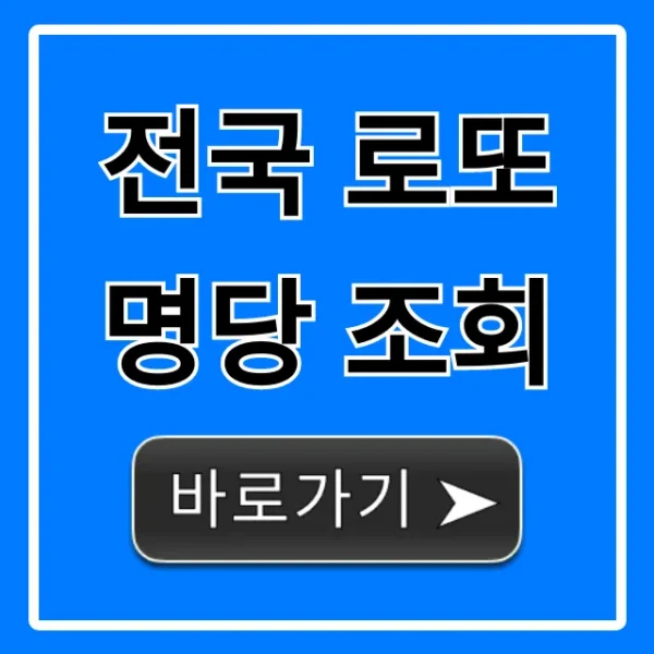 전국 로또 명당 조회: 1등 당첨 확률 높이는 법