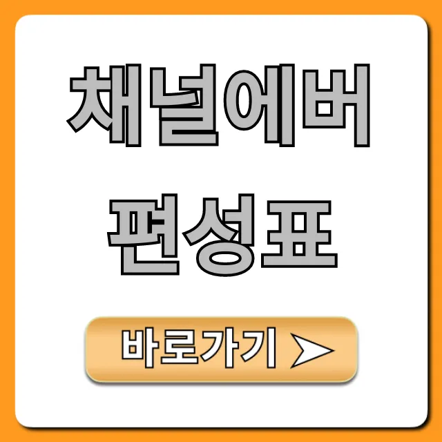 채널에버 편성표 오늘 실시간 확인 총정리