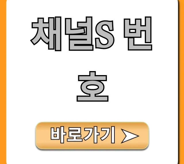 채널s 번호 IPTV 케이블TV 완벽 확인 가이드