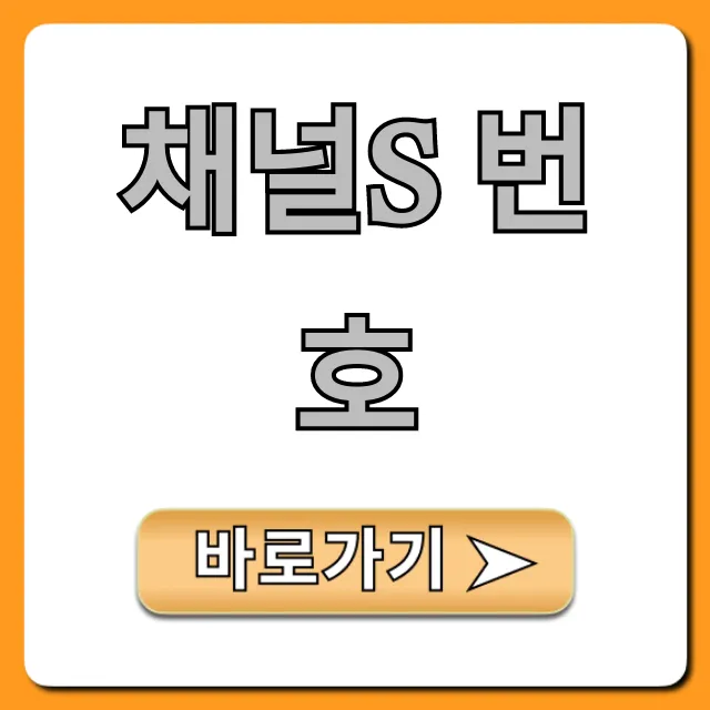 채널s 번호 IPTV 케이블TV 완벽 확인 가이드