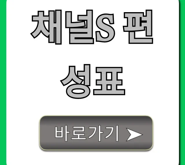 채널s 편성표 오늘 재방송 총정리