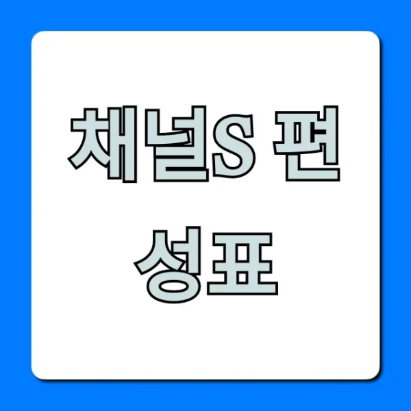 채널s 편성표 최신 실시간 조회 완벽 가이드