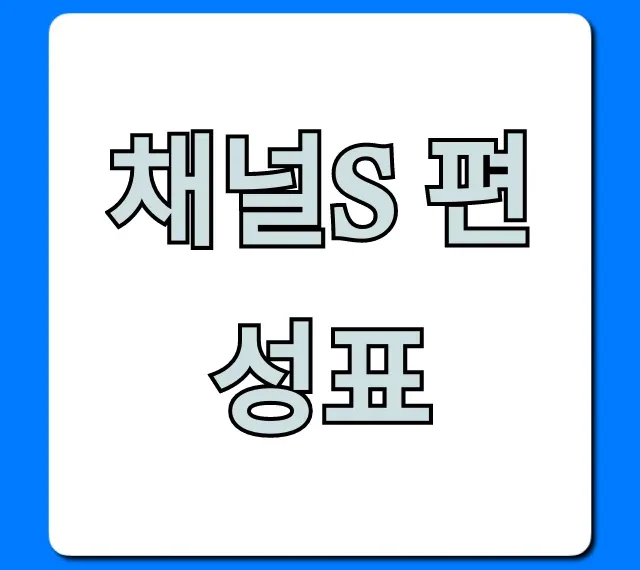 채널s 편성표 최신 실시간 조회 완벽 가이드