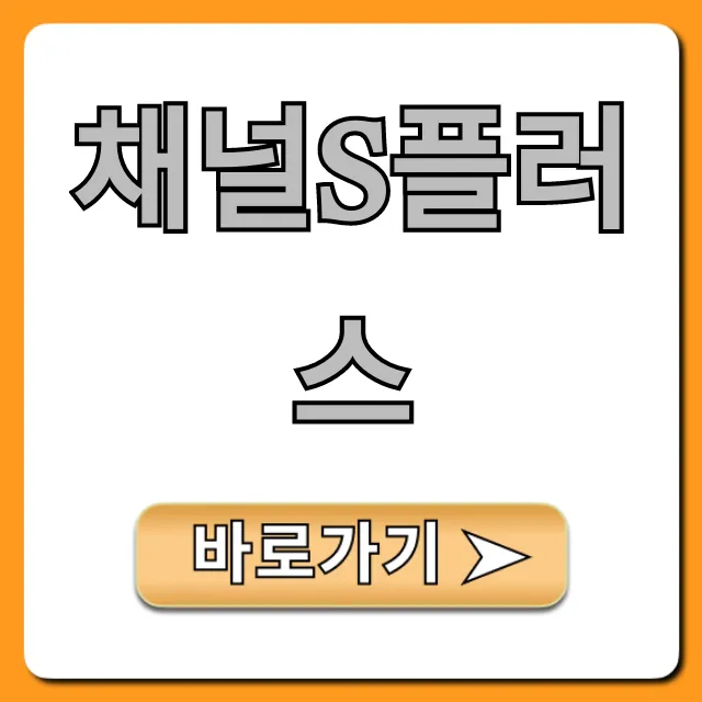 채널s플러스 시청 방법 및 편성표 완벽 가이드