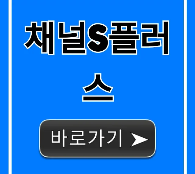 채널s플러스 완벽 가이드: 채널 번호부터 시청 꿀팁까지