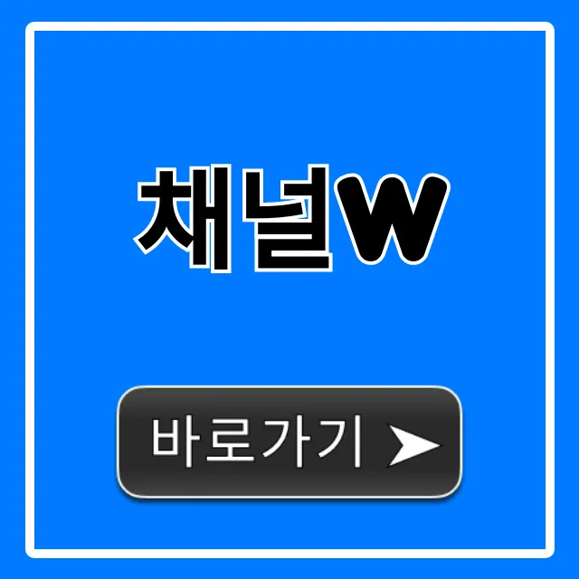 채널w 보는 법 완벽 총정리