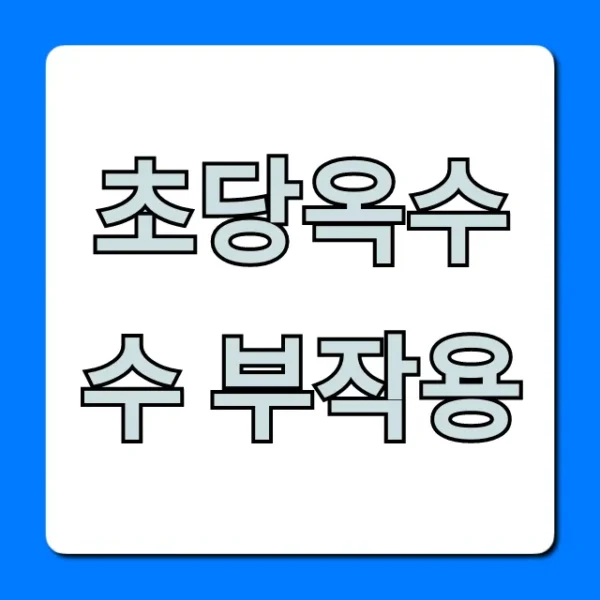 초당옥수수 부작용, 설사 피하는 완벽 가이드