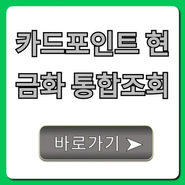 카드포인트 현금화 통합조회 한눈에! 숨은 돈 찾는 완벽 가이드
