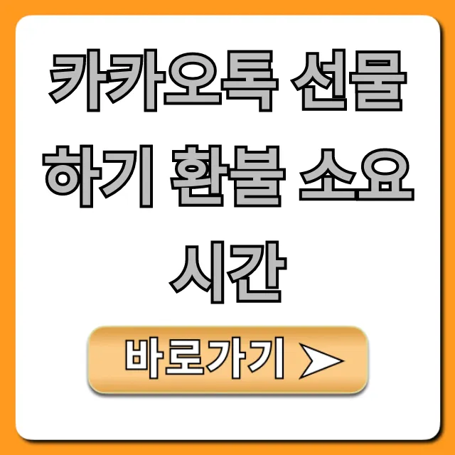 카카오톡 선물하기 환불 소요시간, 가장 빠른 환불 꿀팁