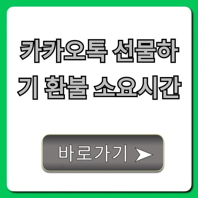 카카오톡 선물하기 환불 소요시간: 현금 환불 꿀팁 총정리