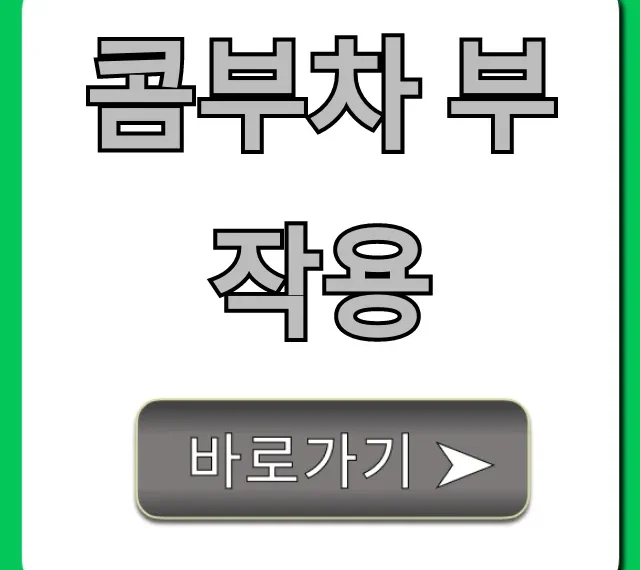 콤부차 부작용 알고 먹어야 할 주의사항 총정리