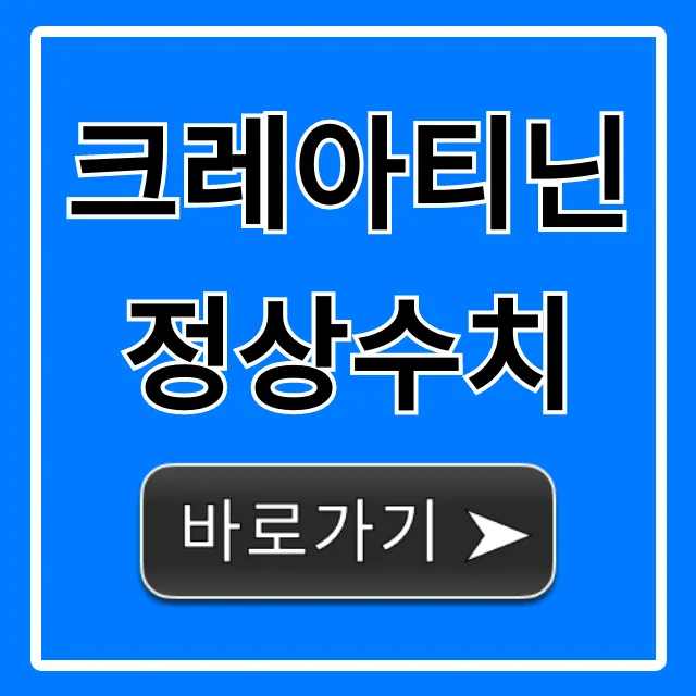 크레아티닌 정상수치: 높으면 안심? 낮으면 위험? 총정리