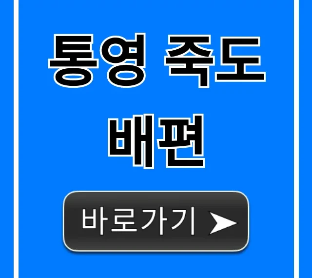 통영 죽도 배편 시간표 요금 총정리